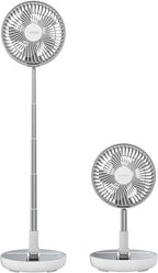 two Cecotec EnergySilence 800 Foldable Fan in White - full view