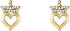 Disney Princess Tiara Heart Earrings and Trinket Tray Jewelry Dish Gift Set - Flemings Department Store