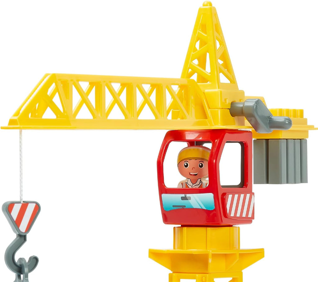 Ecoiffier ECO2999 Abrick Building Block Playset Construction Site with Crane - Flemings Department Store