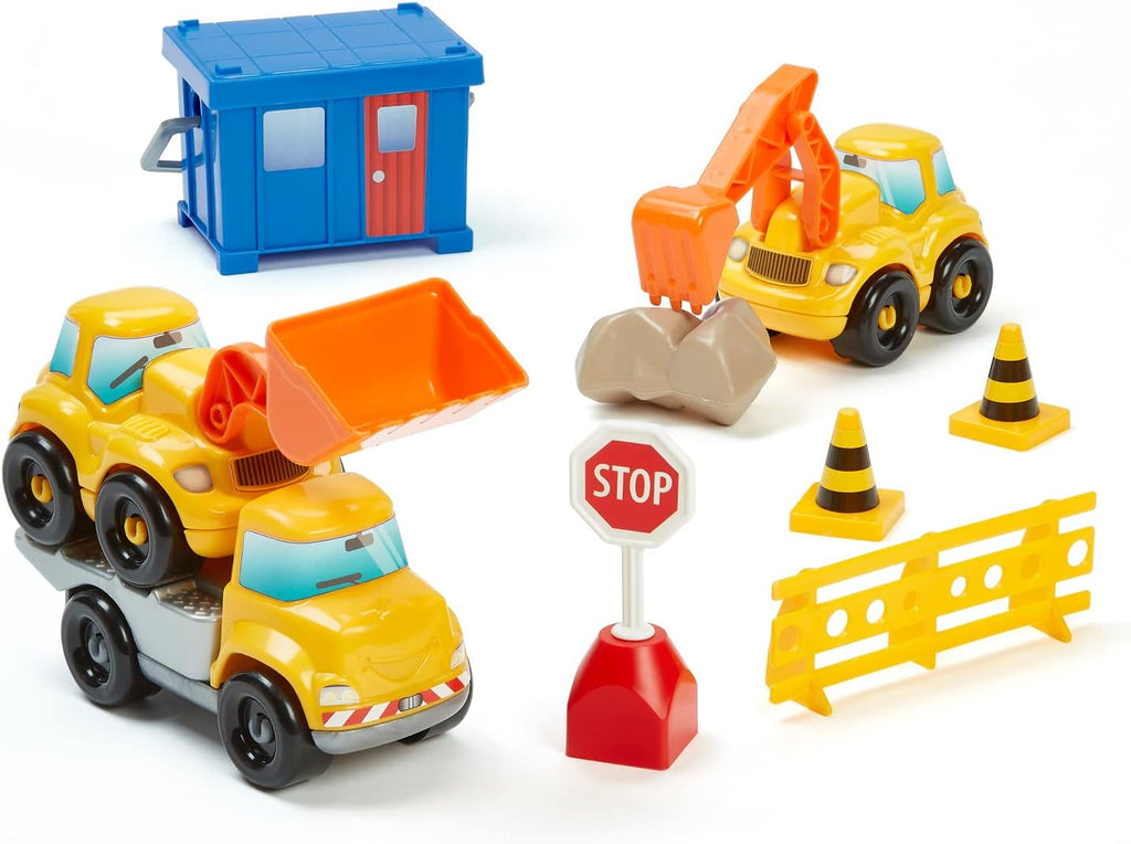 Ecoiffier ECO2999 Abrick Building Block Playset Construction Site with Crane - Flemings Department Store