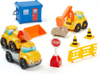 Ecoiffier ECO2999 Abrick Building Block Playset Construction Site with Crane - Flemings Department Store