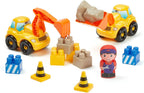 Ecoiffier ECO2999 Abrick Building Block Playset Construction Site with Crane - Flemings Department Store