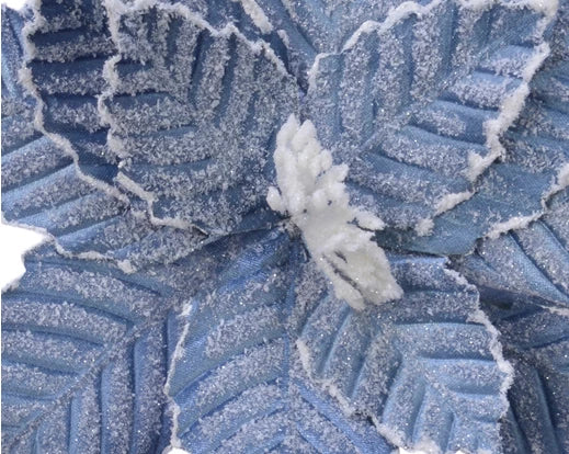 Frosted tire track pattern on a snowy surface