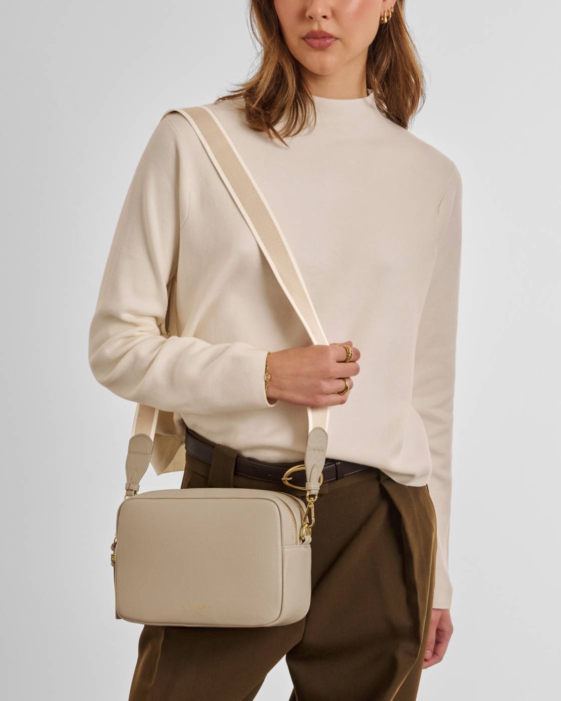 Lottie Large Crossbody Bag in Light Taupe - image 1