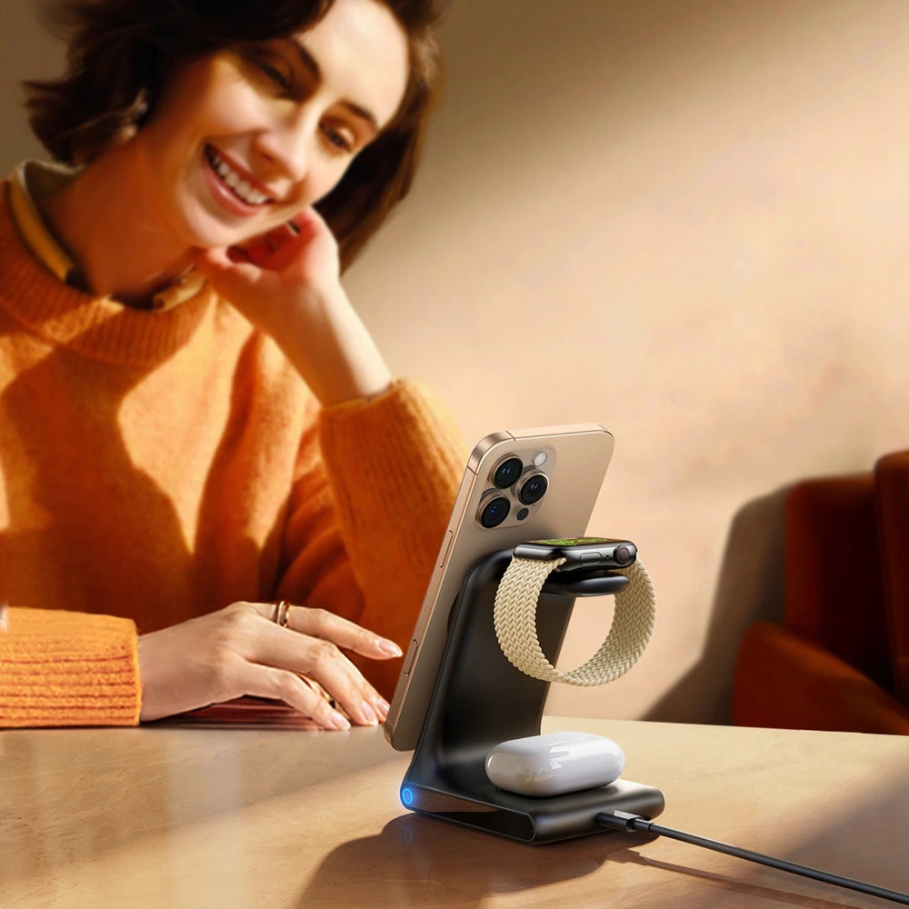 Joyroom JR-W15 3-in-1 Magnetic Wireless Charging Station – view 5