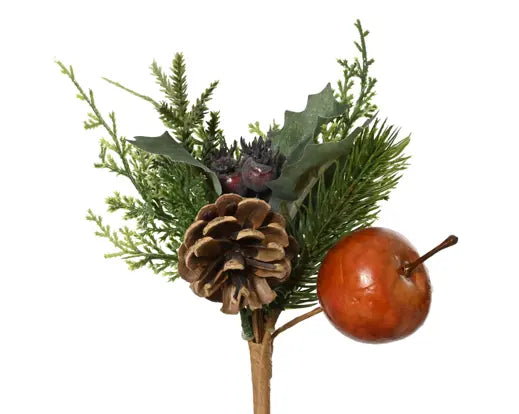 Green & Red Holiday Pick – 20cm Indoor by Everlands