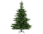 Everlands Grandis Fir artificial Christmas tree, realistic PE/PVC layered tips, available in 6 ft, 7 ft, and 8 ft with hinged branches & metal stand