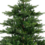 Everlands Grandis Fir artificial Christmas tree, realistic PE/PVC layered tips, available in 6 ft, 7 ft, and 8 ft with hinged branches & metal stand