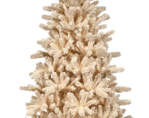 Everlands Cozy Fir Flocked Christmas Tree 180cm (6ft) – Cream White