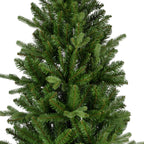 Killington Fir artificial Christmas tree, realistic PVC needles, available in 5 ft, 6 ft, 7 ft, easy hinged assembly with stand