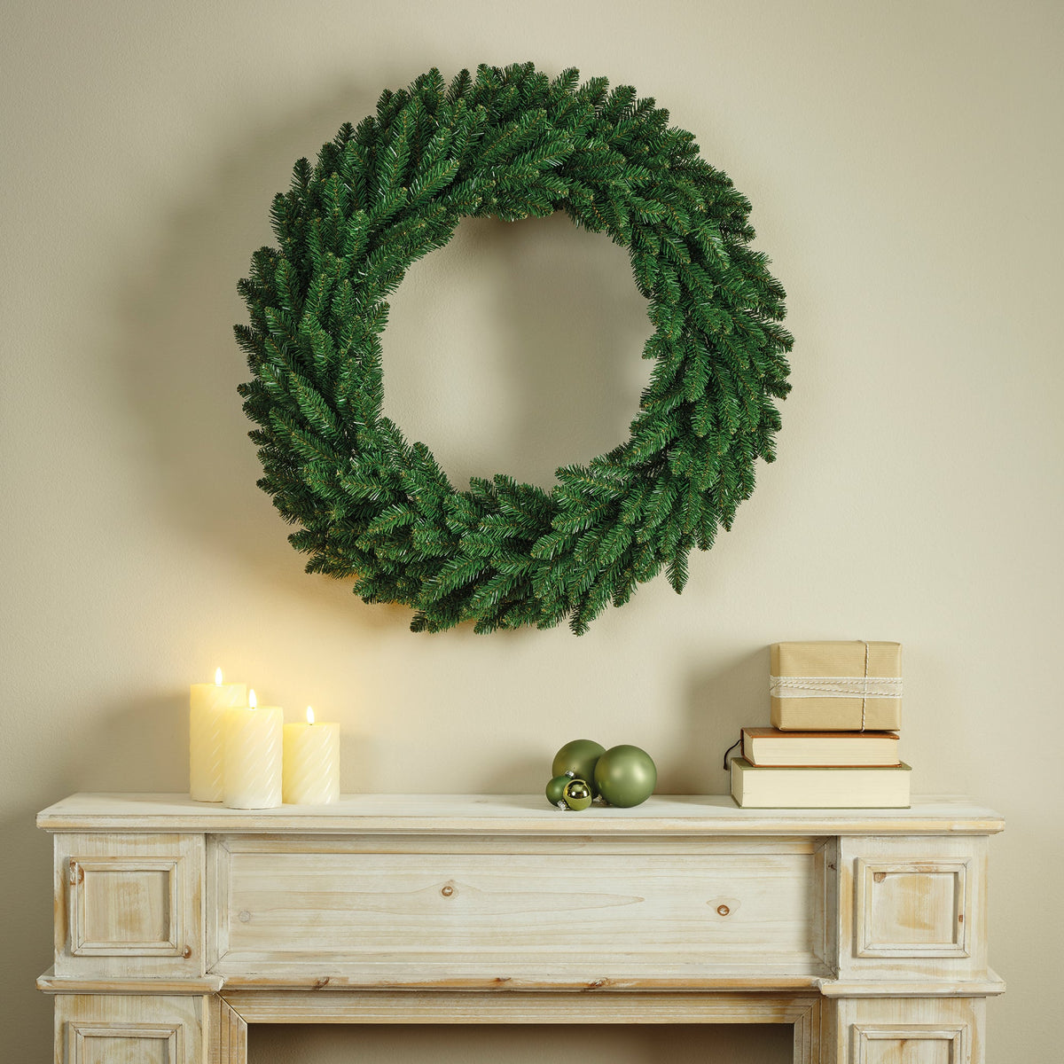 Everlands 80cm Everest Artificial Christmas Wreath – view 2