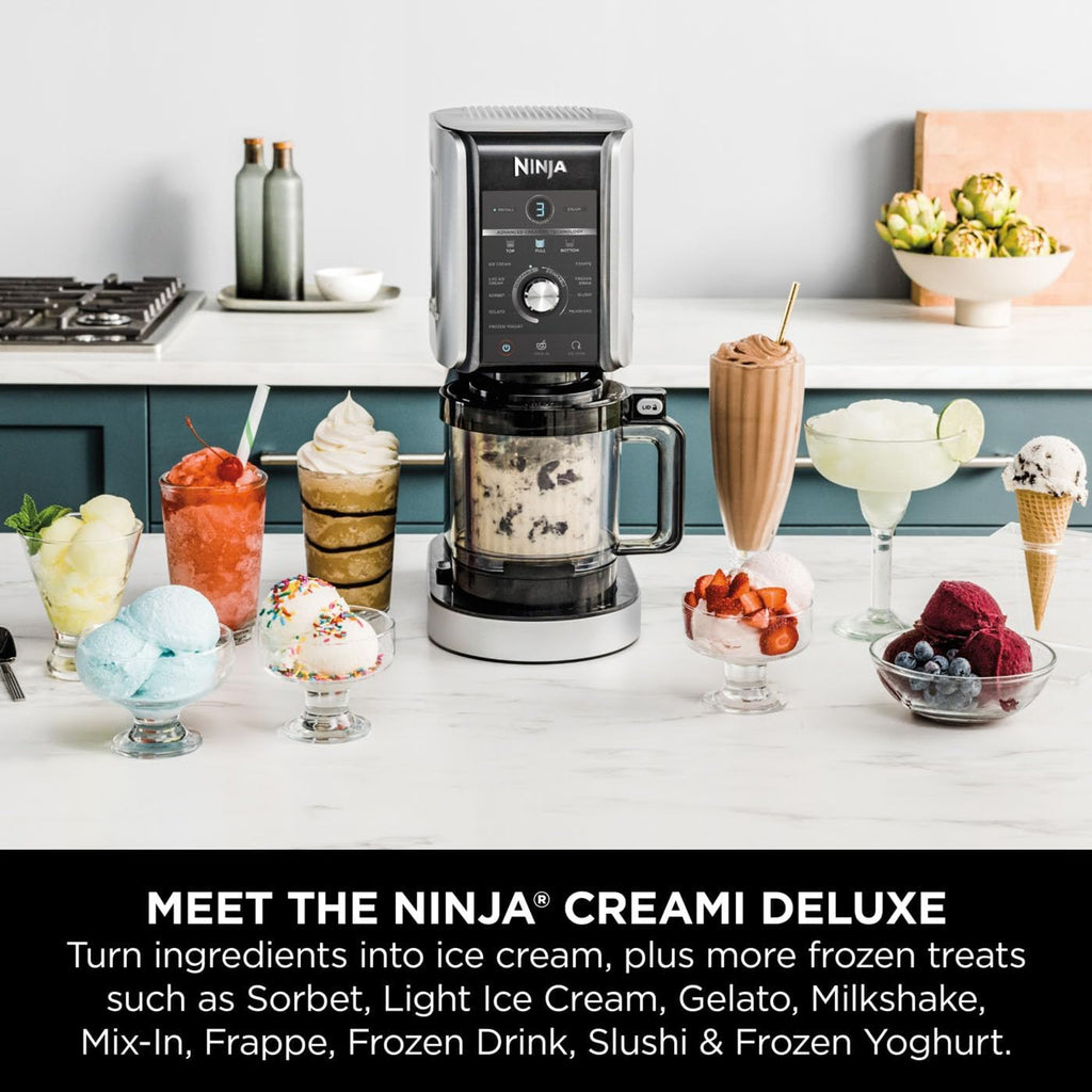 Ninja CREAMi Deluxe – 10-in-1 Ice Cream & Frozen Drink Maker (NC501UK)