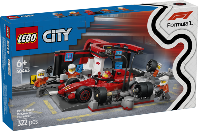 LEGO F1 Pit Stop & Pit Crew with Ferrari Car 60443