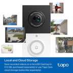 Tapo D210 Video Doorbell Camera – 2K, Battery, AI, No Subscription