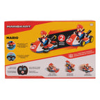 Mario Kart toy set packaging with Mario and his kart on a yellow and red background