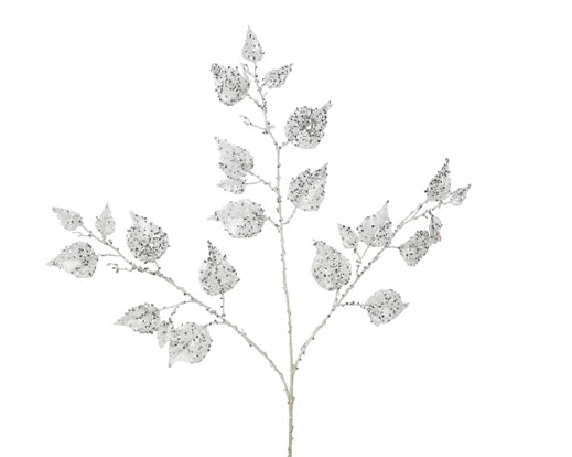 Christmas Spray Stems – Glitter, Frost & Spangle Leaf Picks