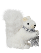 Festive woodland squirrel baubles with glitter finish - left pose