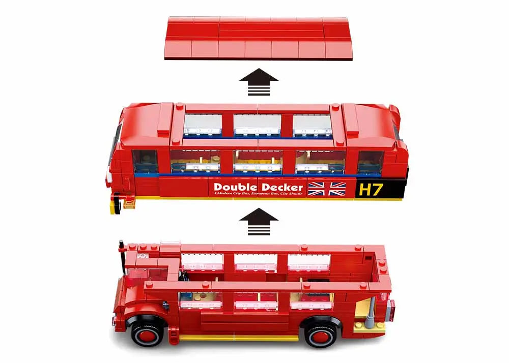 Sluban London Double Decker Bus M38-B0708 (382 Pcs)