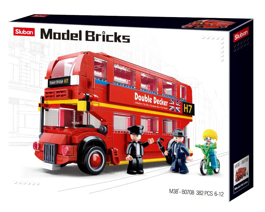 Sluban London Double Decker Bus M38-B0708 (382 Pcs)