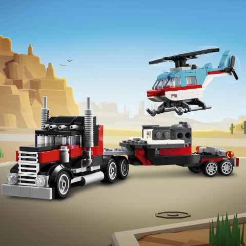 LEGO Flatbed Truck with Helicopter 31146