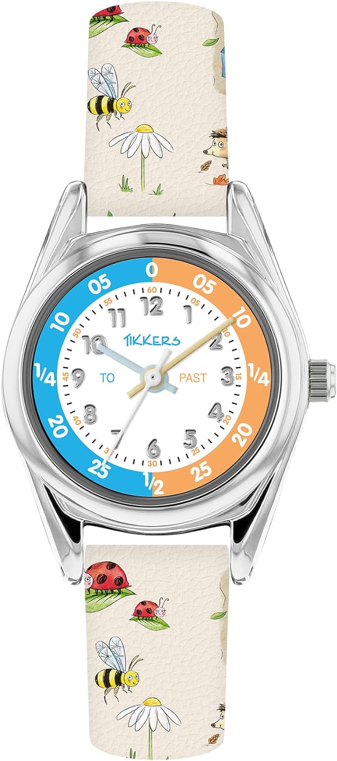 Tikkers RSPB x Wild Things Printed Strap Kids Time Teacher Watch - Flemings Department Store