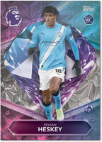 Futbol player card with 'Topps' branding and player name 'Reigan Heskey'.