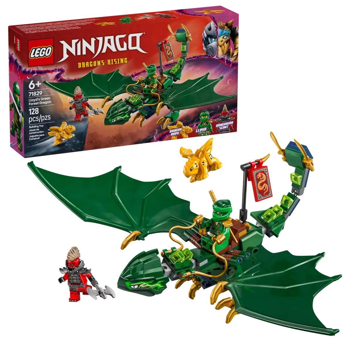 LEGO® NINJAGO Lloyd’s Green Forest Dragon (71829) – Flying Dragon