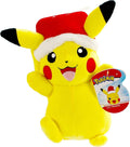 Pikachu 8-Inch Plush Toy with Santa Hat
