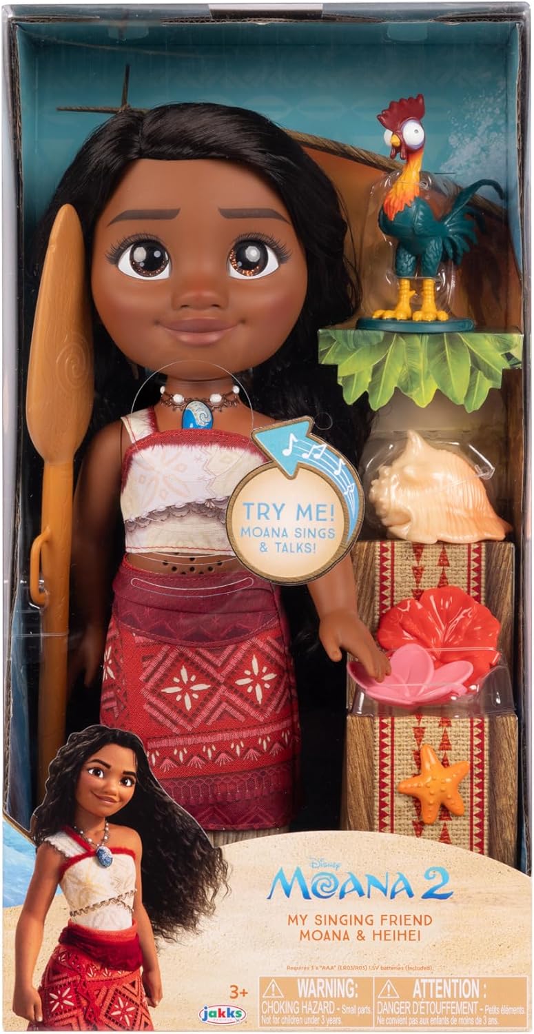 Disney Moana 2 Singing Talking Doll 14" with Heihei