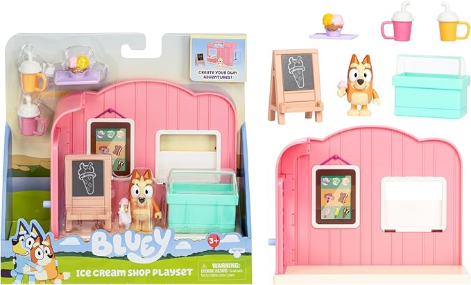 Bluey Ice Cream Shop Playset – Includes Bingo & Accessories
