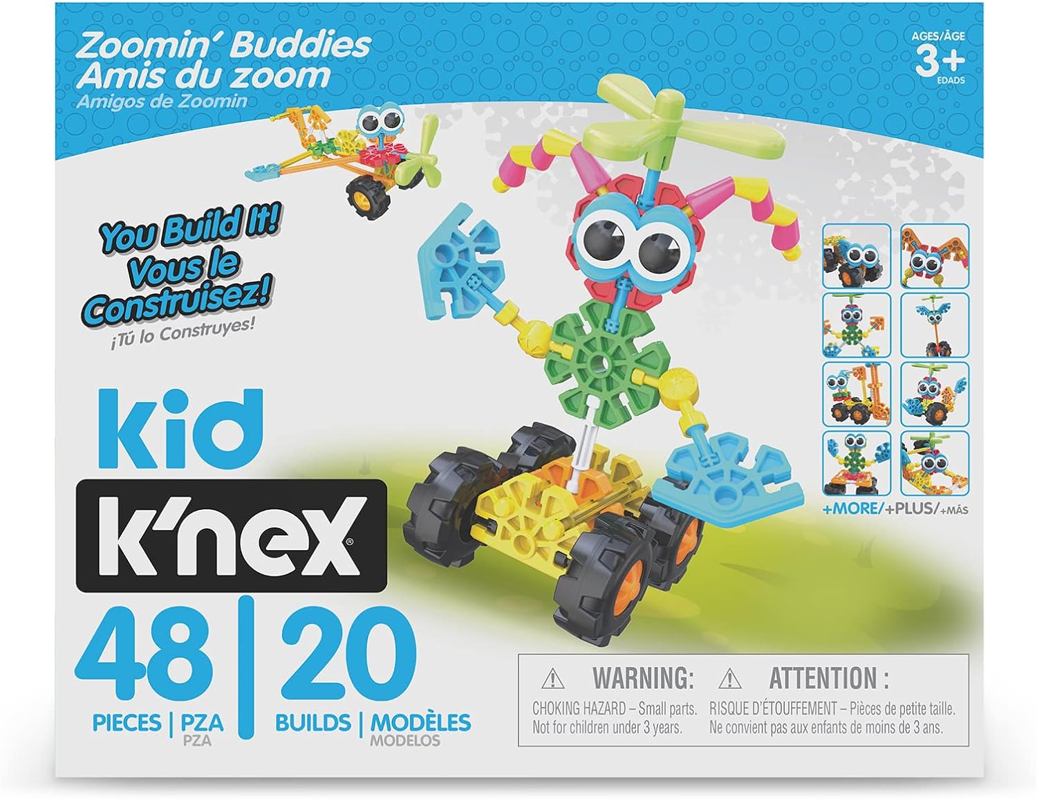 K'Nex 85053 Zoomin' Buddies 20 Model Building Set 48pc - Flemings Department Store