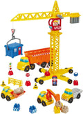 Ecoiffier ECO2999 Abrick Building Block Playset Construction Site with Crane - Flemings Department Store