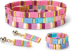 Shimmer 'N' Sparkle Dots And Dashes Tila Bead And Bracelet Set - Flemings Department Store