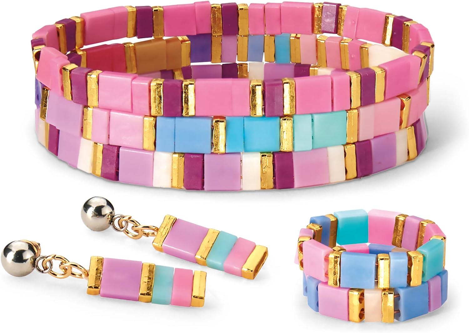 Shimmer 'N' Sparkle Dots And Dashes Tila Bead And Bracelet Set - Flemings Department Store