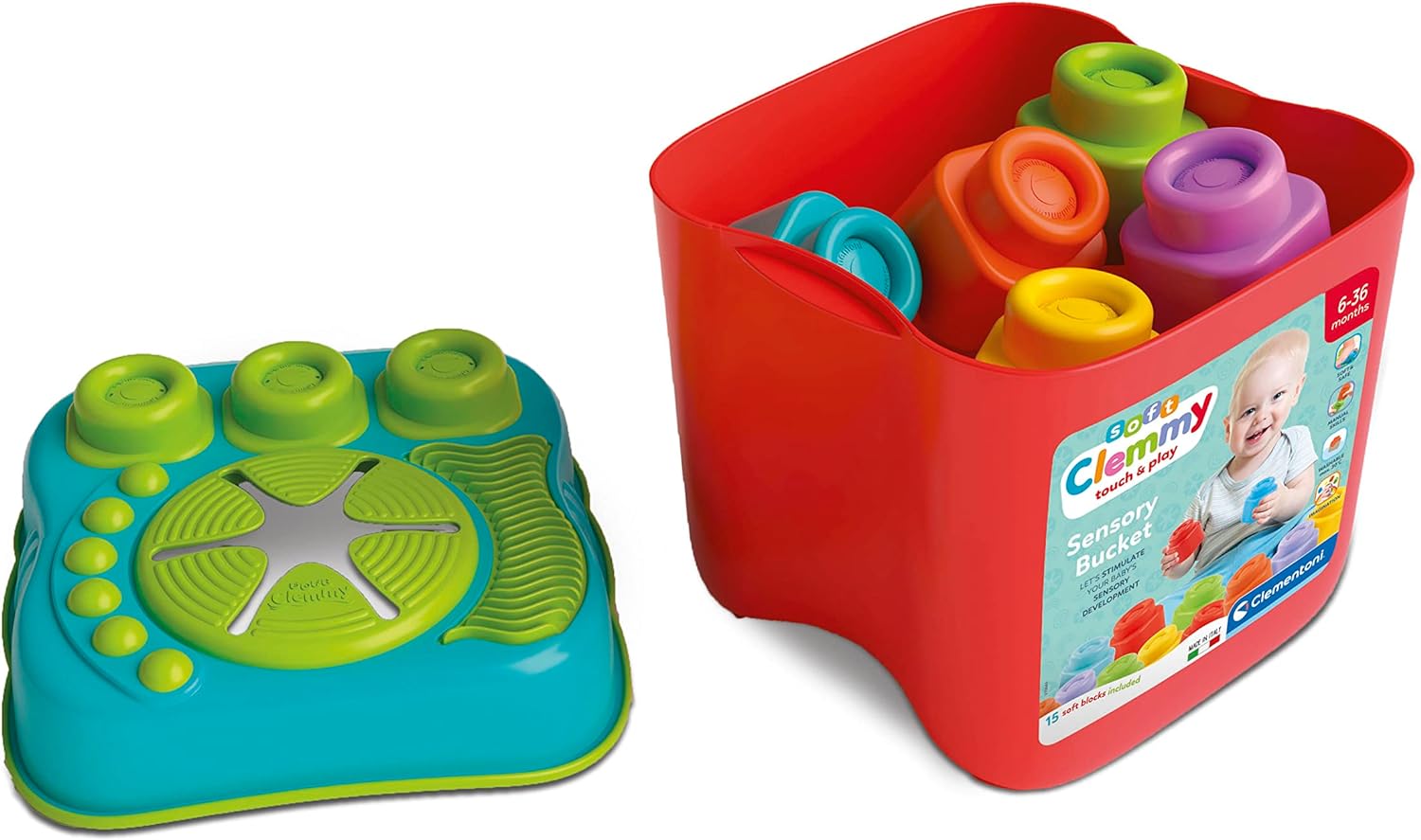 Sensory Bucket, Clemmy Soft Blocks - Flemings Department Store