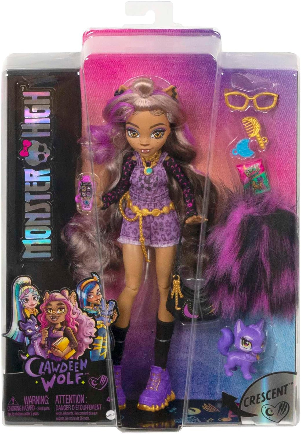 Monster High Crescent Clawdeen Wolf Doll - Flemings Department Store