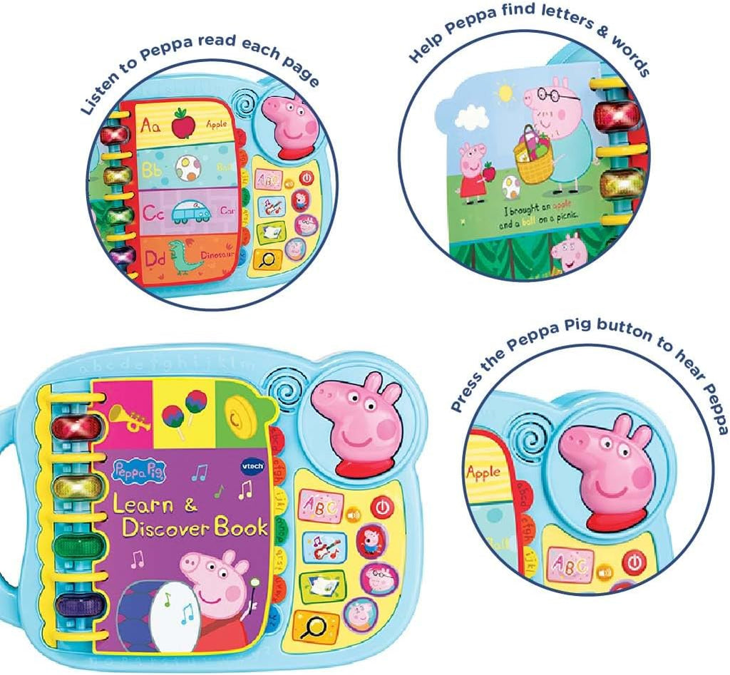 VTech Peppa Pig Learn & Discover Book – Interactive Learning Toy