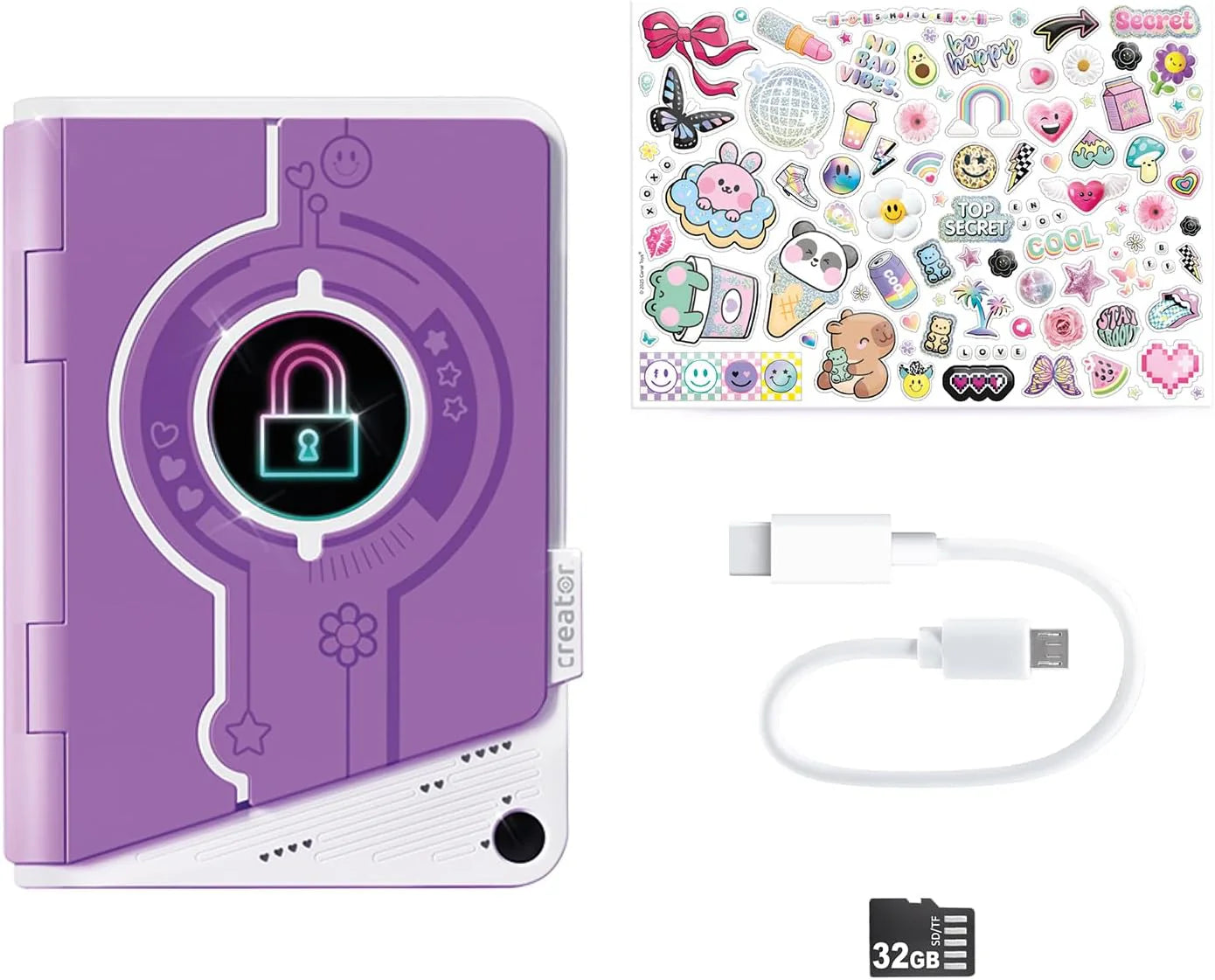 Secret Creator Secret Video Journal – 4" Screen, Fingerprint Lock & 32GB Card