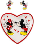 Mickey & Minnie Girls Earrings and Heart Trinket Tray Jewelry Dish Gift Set - Flemings Department Store