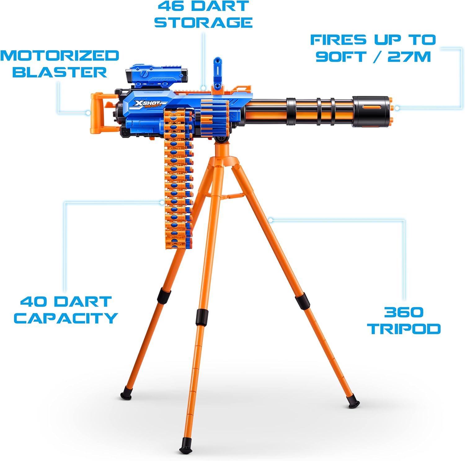 XSHOT by ZURU Insanity Motorized Rage Fire Blaster
