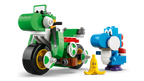 LEGO Super Mario Mario Kart Yoshi Bike set (72031) with Light-Blue Yoshi figure, bricks built bike, traffic cones, banana obstacle and shell-launching feature.