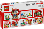 LEGO Super Mario Party at Toad’s House set (72041) with Blue Toad and Green Toad figures, gramophone, picnic table, kitchen, bedroom and party accessories