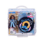 Packaged toy set with a doll and accessories featuring 'i love stitch' design.