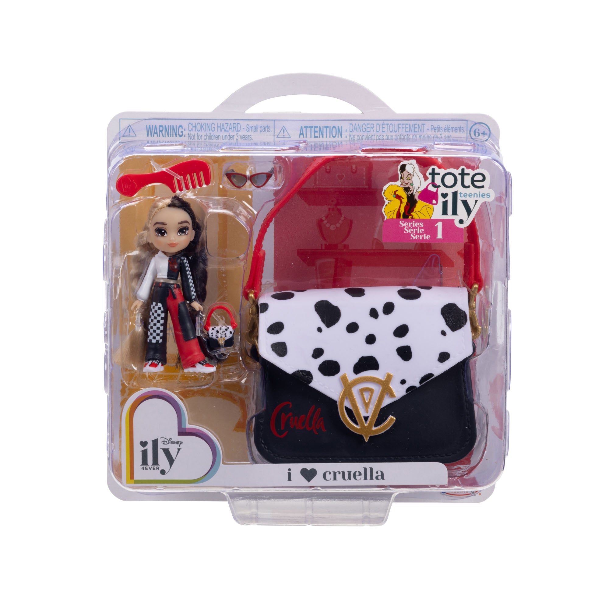 Packaged toy set with a doll and accessories, featuring 'ily' branding.