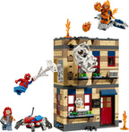 LEGO Marvel Peter Parker’s Apartment set 76317 featuring Spider-Man, Mary Jane, Hobgoblin, Anti-Venom, collapsing wall & flexible web