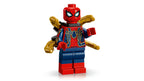 LEGO Spider-Man figure with red and blue suit and webbed mask on a white background