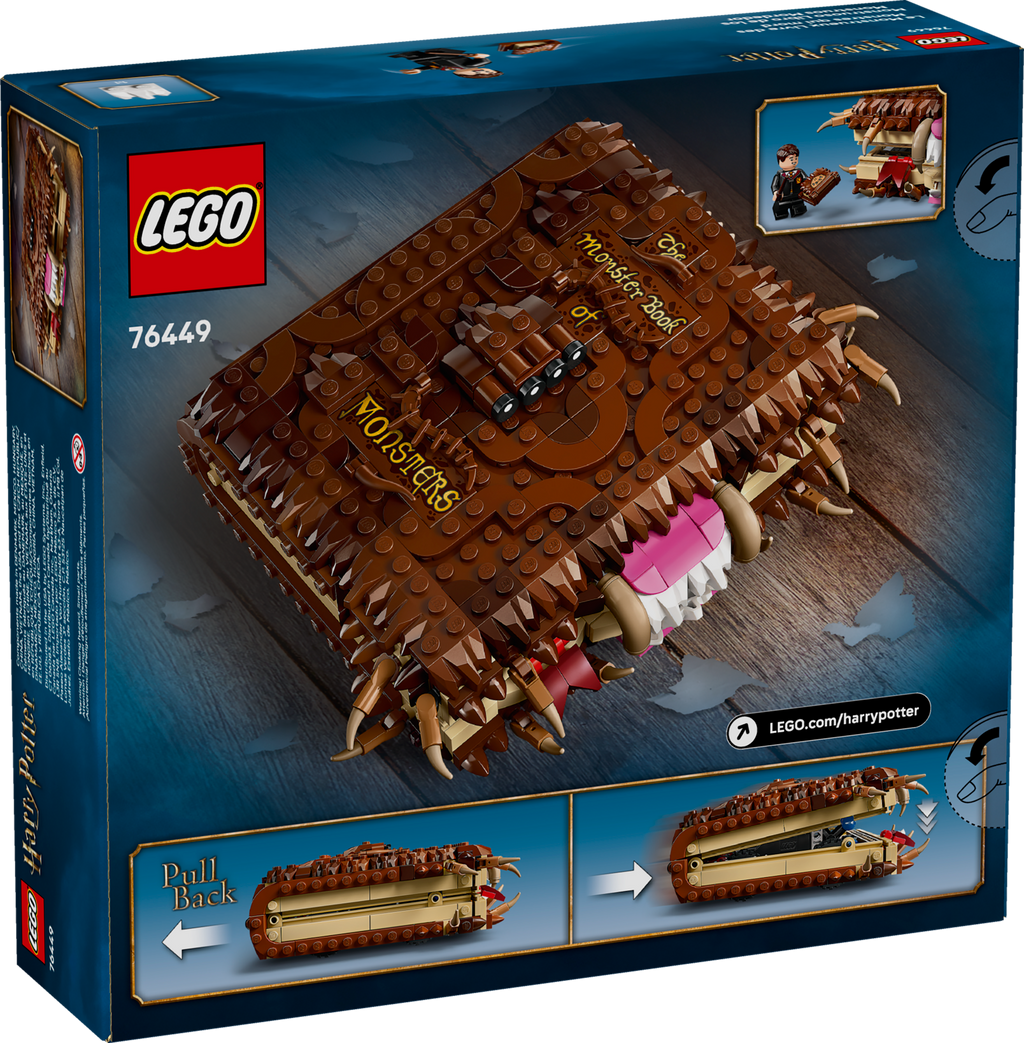 LEGO set packaging of a monster book with detailed design and LEGO logo.