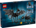 LEGO set packaging with thestrals on a blue background