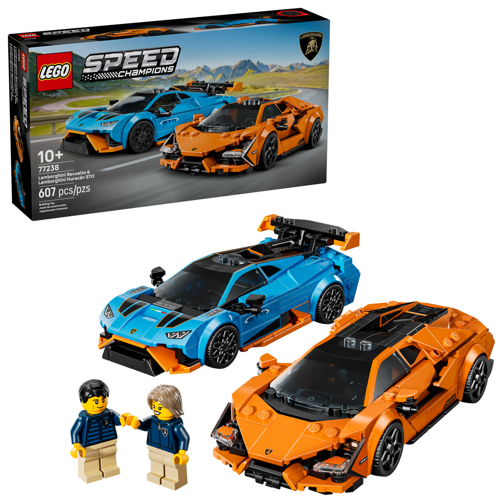 LEGO 77238  Speed Champions Lamborghini Revuelto & Huracán – 2 Cars - Flemings Department Store