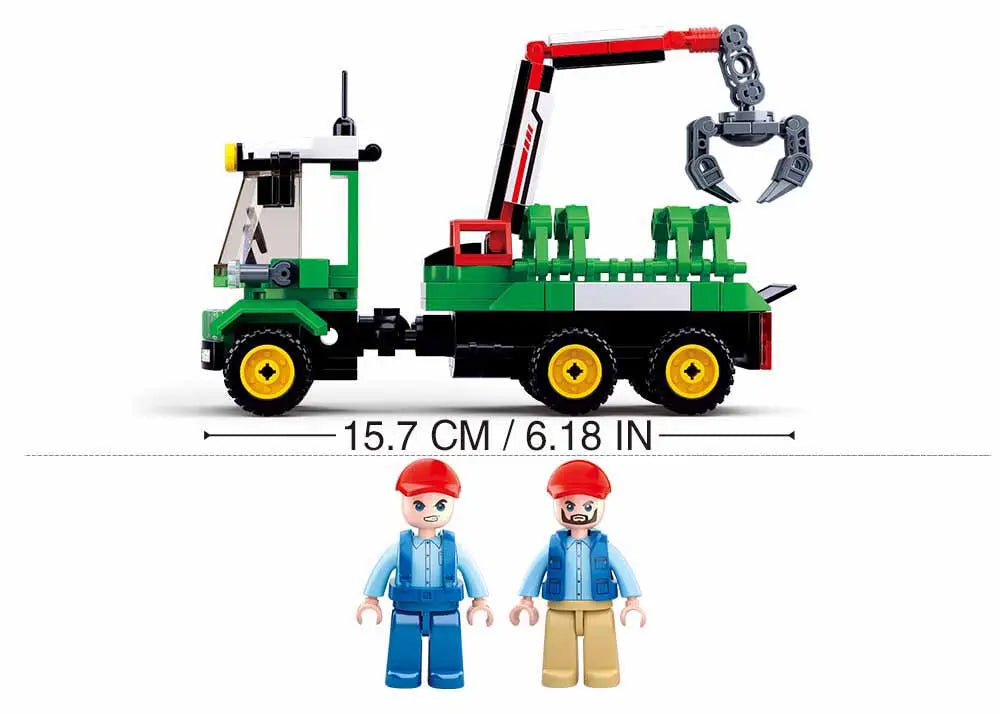 Sluban Tractor & Log Trailer M38-B0778 (209 Pcs)